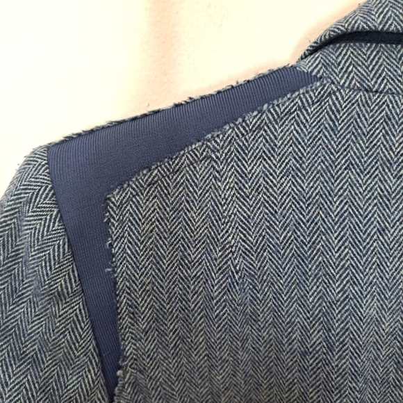 Rag&Bone hazel herringbone blazer blue 2 - Picture 9 of 9